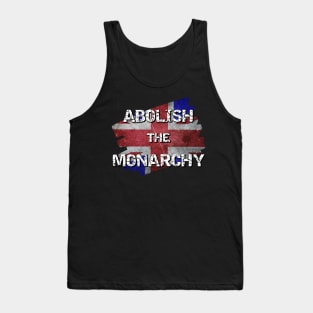 Distressed UK flag - Abolish the Monarchy Tank Top